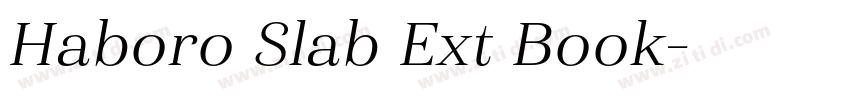 Haboro Slab Ext Book字体转换